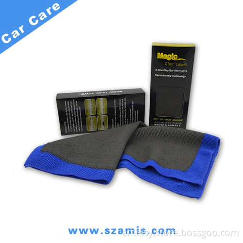 Hot Sale 32*30cm Fine Grade Auto Detailing Car Wash Magic Microfiber Clay Bar Towel